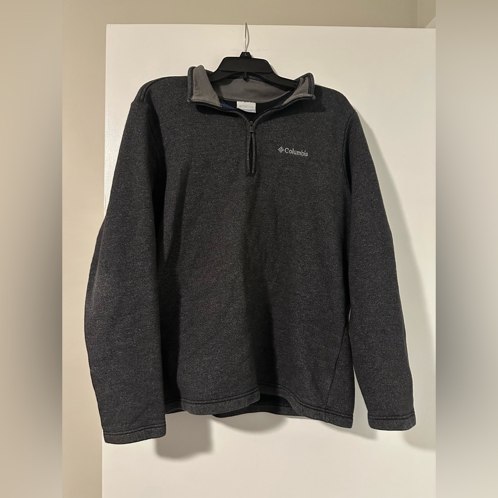 Men’s Size Medium Columbia Charcoal Gray Fleece Pullover